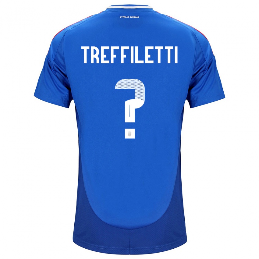 Kinder Italien Danilo Treffiletti #0 Blau Heimtrikot Trikot 24-26 T-Shirt