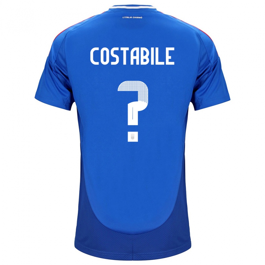 Kinder Italien Cristian Costabile #0 Blau Heimtrikot Trikot 24-26 T-Shirt