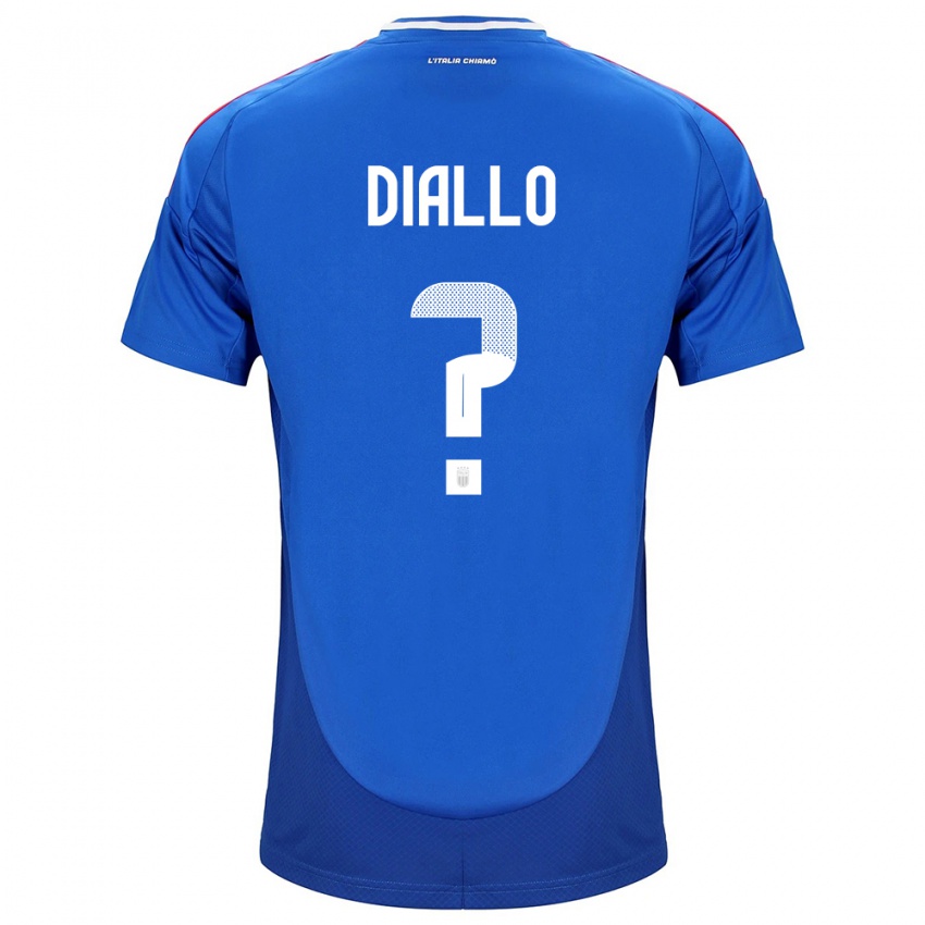 Kinder Italien Djibril Diallo #0 Blau Heimtrikot Trikot 24-26 T-Shirt