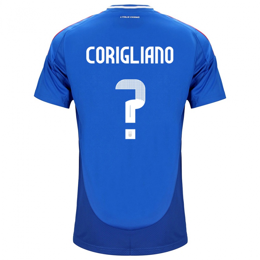 Kinder Italien Thomas Corigliano #0 Blau Heimtrikot Trikot 24-26 T-Shirt