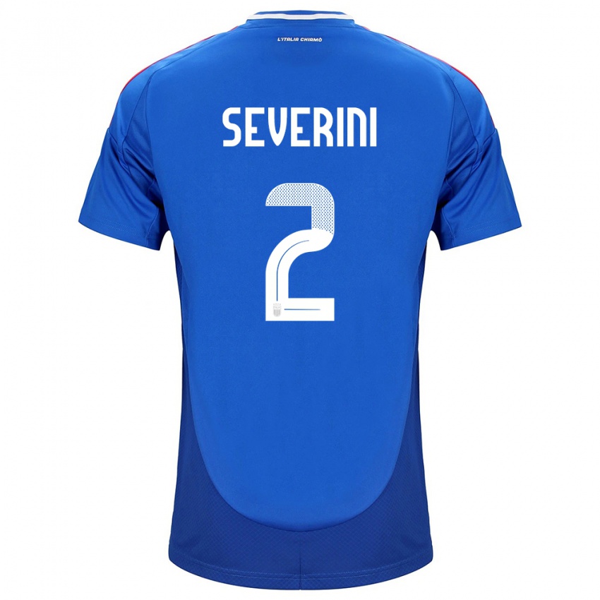 Kinder Italien Emma Severini #2 Blau Heimtrikot Trikot 24-26 T-Shirt