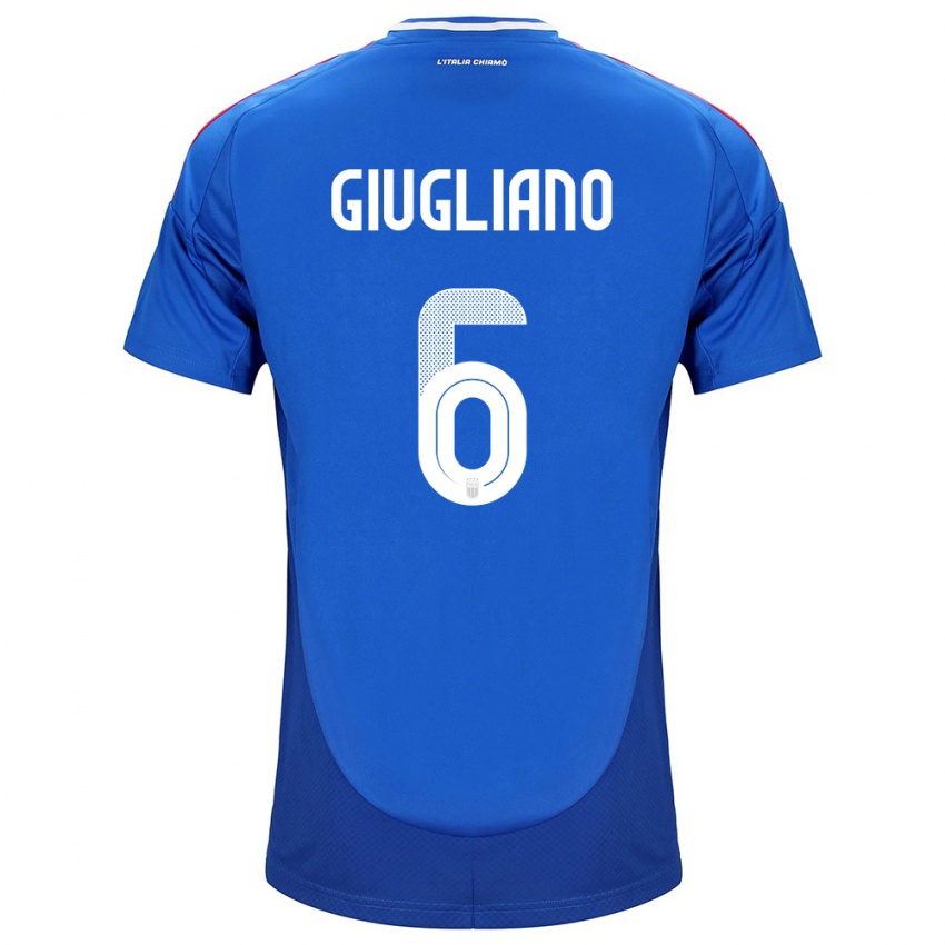 Kinder Italien Manuela Giugliano #6 Blau Heimtrikot Trikot 24-26 T-Shirt