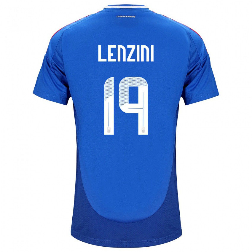 Kinder Italien Martina Lenzini #19 Blau Heimtrikot Trikot 24-26 T-Shirt