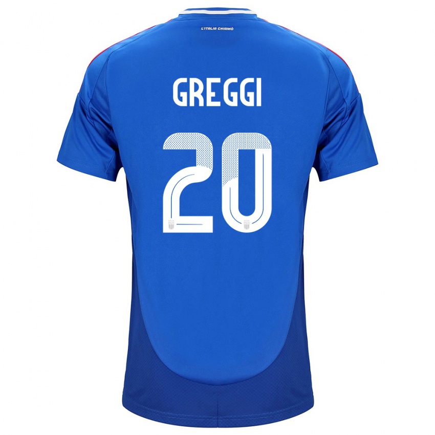 Kinder Italien Giada Greggi #20 Blau Heimtrikot Trikot 24-26 T-Shirt