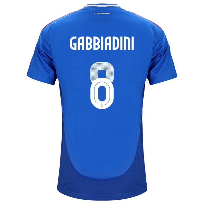 Kinder Italien Melania Gabbiadini #8 Blau Heimtrikot Trikot 24-26 T-Shirt