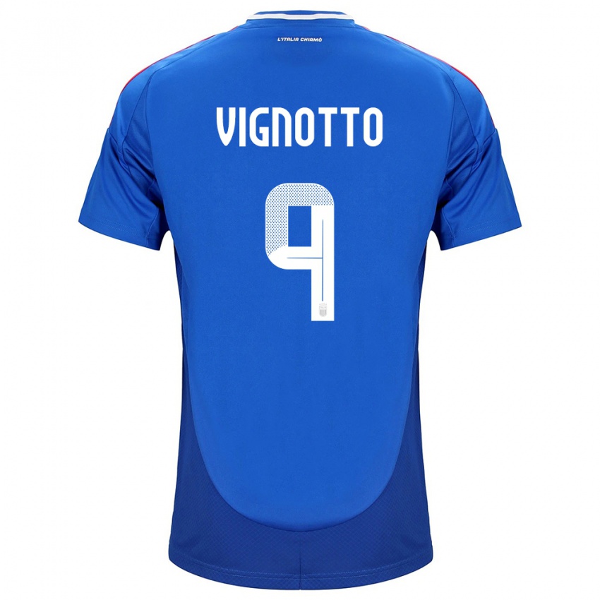 Kinder Italien Elisabetta Vignotto #9 Blau Heimtrikot Trikot 24-26 T-Shirt