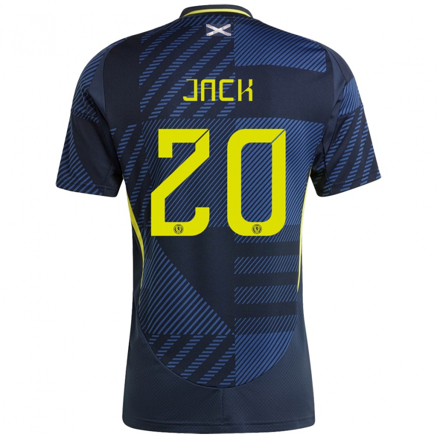 Kinder Schottland Ryan Jack #20 Dunkelblau Heimtrikot Trikot 24-26 T-Shirt