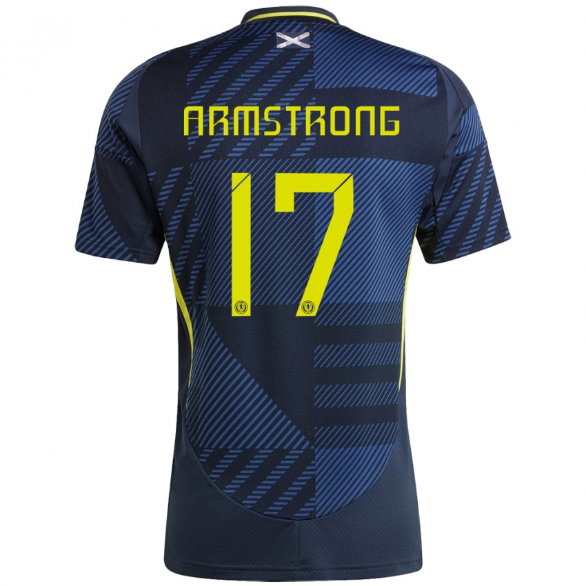 Kinder Schottland Stuart Armstrong #17 Dunkelblau Heimtrikot Trikot 24-26 T-Shirt