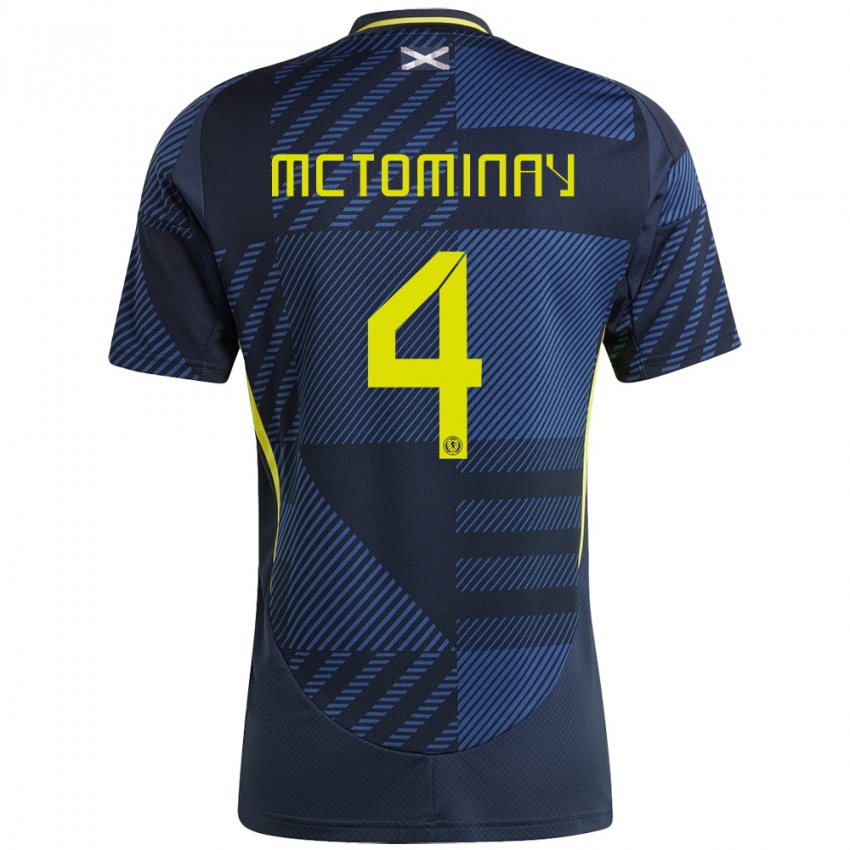 Kinder Schottland Scott Mctominay #4 Dunkelblau Heimtrikot Trikot 24-26 T-Shirt