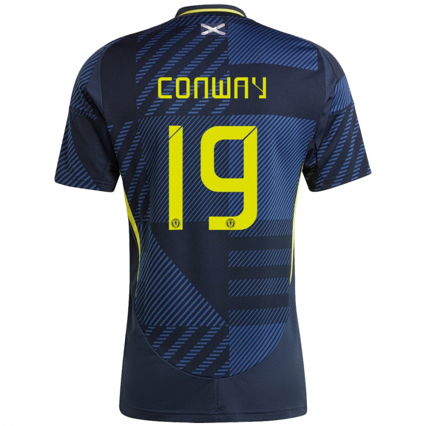 Kinder Schottland Tommy Conway #19 Dunkelblau Heimtrikot Trikot 24-26 T-Shirt