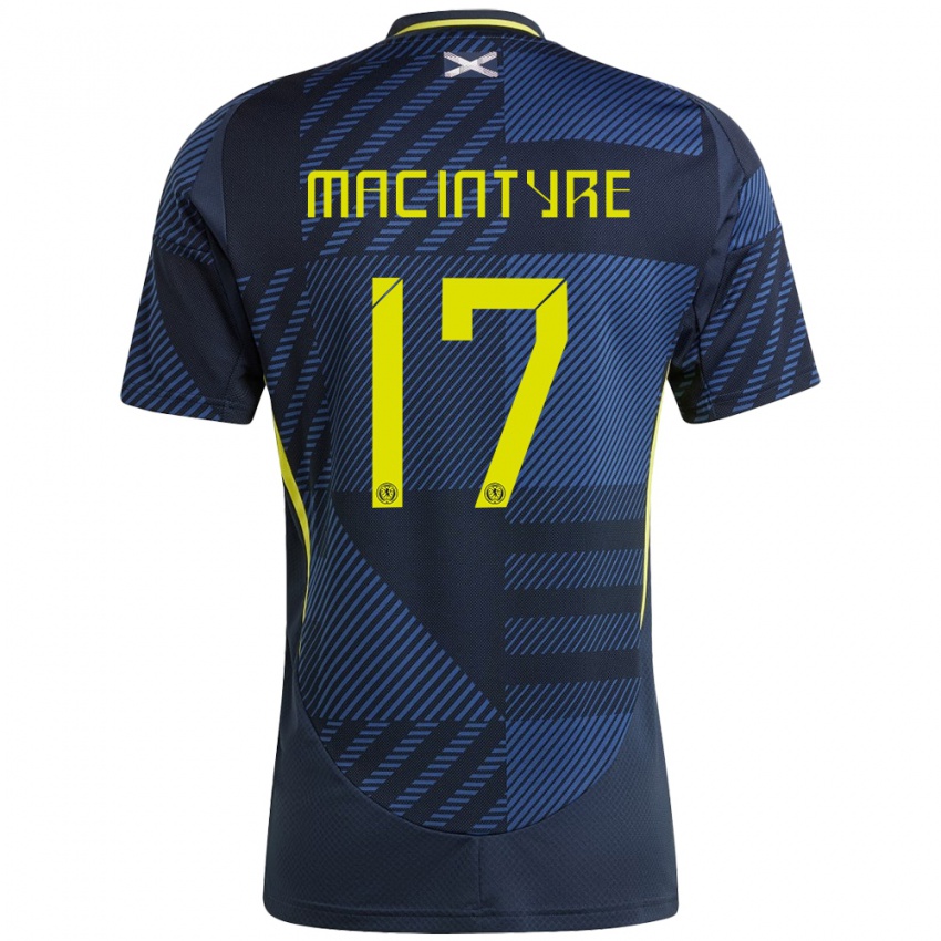 Kinder Schottland Jacob Macintyre #17 Dunkelblau Heimtrikot Trikot 24-26 T-Shirt