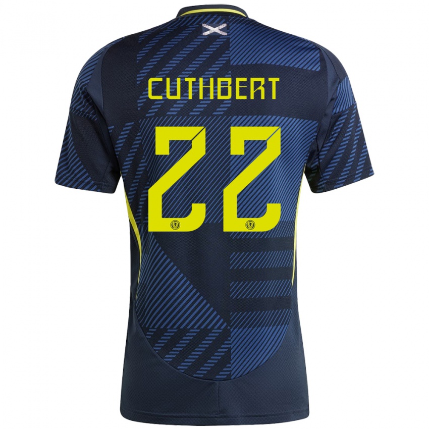 Kinder Schottland Erin Cuthbert #22 Dunkelblau Heimtrikot Trikot 24-26 T-Shirt