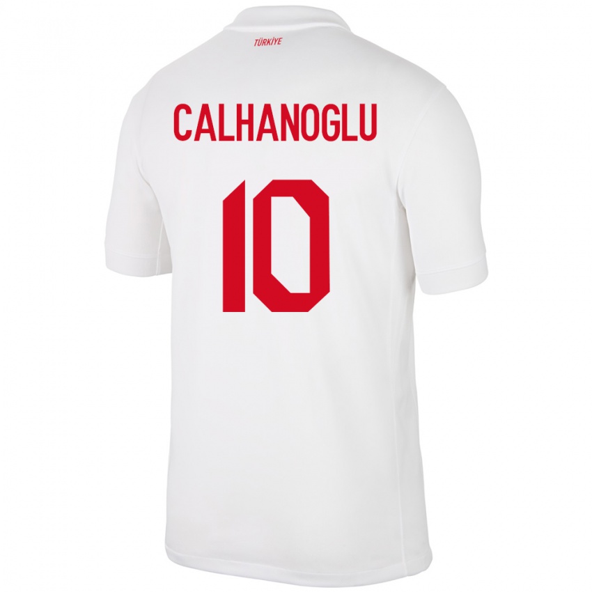 Kinder Türkei Hakan Çalhanoğlu #10 Weiß Heimtrikot Trikot 24-26 T-Shirt