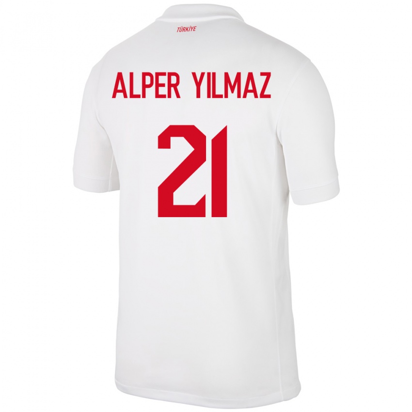 Kinder Türkei Barış Alper Yılmaz #21 Weiß Heimtrikot Trikot 24-26 T-Shirt