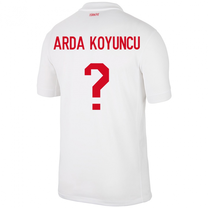 Kinder Türkei Efe Arda Koyuncu #0 Weiß Heimtrikot Trikot 24-26 T-Shirt