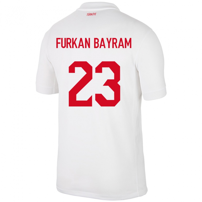 Kinder Türkei Mert Furkan Bayram #23 Weiß Heimtrikot Trikot 24-26 T-Shirt