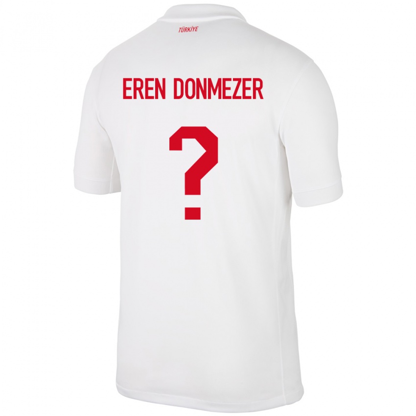 Kinder Türkei Deniz Eren Dönmezer #0 Weiß Heimtrikot Trikot 24-26 T-Shirt