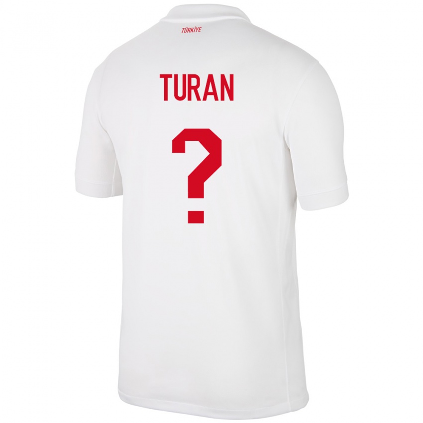 Kinder Türkei Hasan Turan #0 Weiß Heimtrikot Trikot 24-26 T-Shirt