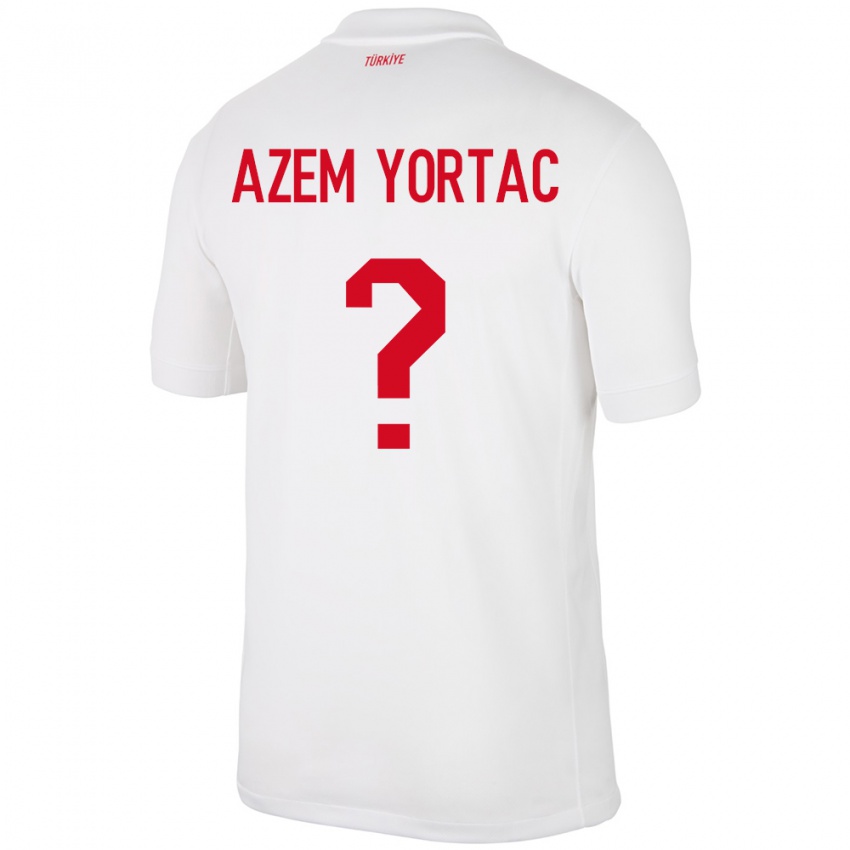 Kinder Türkei Mustafa Azem Yortaç #0 Weiß Heimtrikot Trikot 24-26 T-Shirt