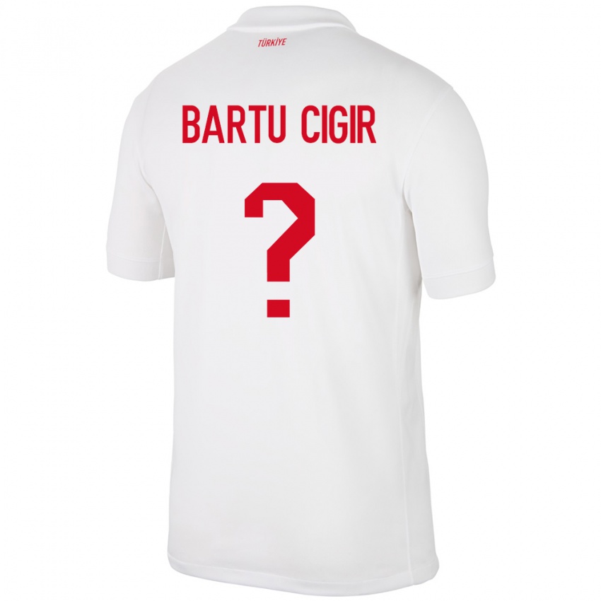 Kinder Türkei Can Bartu Çığır #0 Weiß Heimtrikot Trikot 24-26 T-Shirt