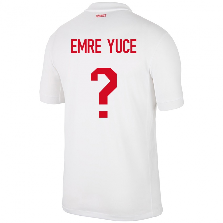 Kinder Türkei Yunus Emre Yüce #0 Weiß Heimtrikot Trikot 24-26 T-Shirt