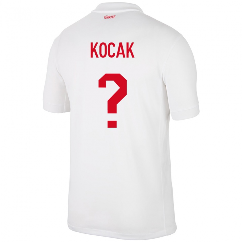 Kinder Türkei Furkan Koçak #0 Weiß Heimtrikot Trikot 24-26 T-Shirt