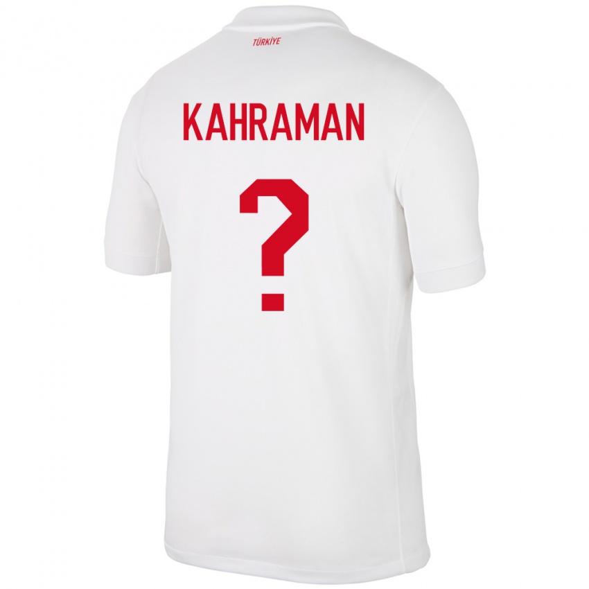 Kinder Türkei Osman Kahraman #0 Weiß Heimtrikot Trikot 24-26 T-Shirt