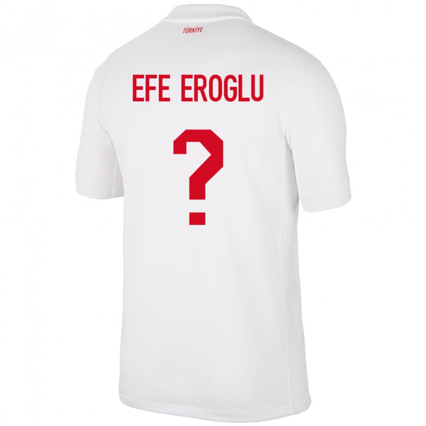 Kinder Türkei Cem Efe Eroğlu #0 Weiß Heimtrikot Trikot 24-26 T-Shirt