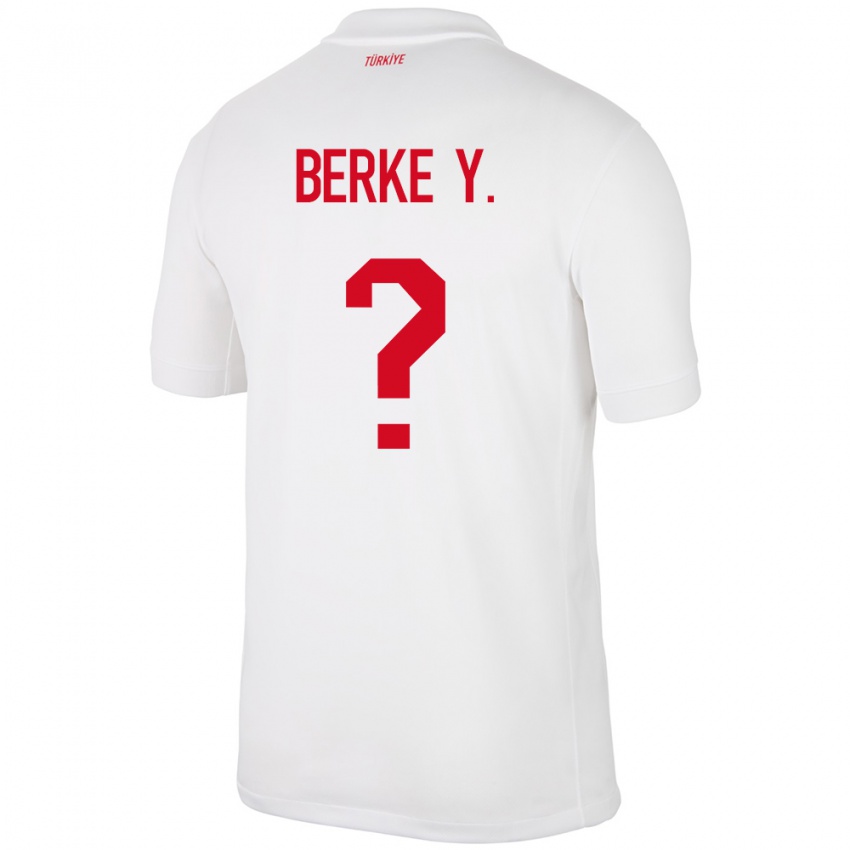 Kinder Türkei Berke Yıldırım #0 Weiß Heimtrikot Trikot 24-26 T-Shirt