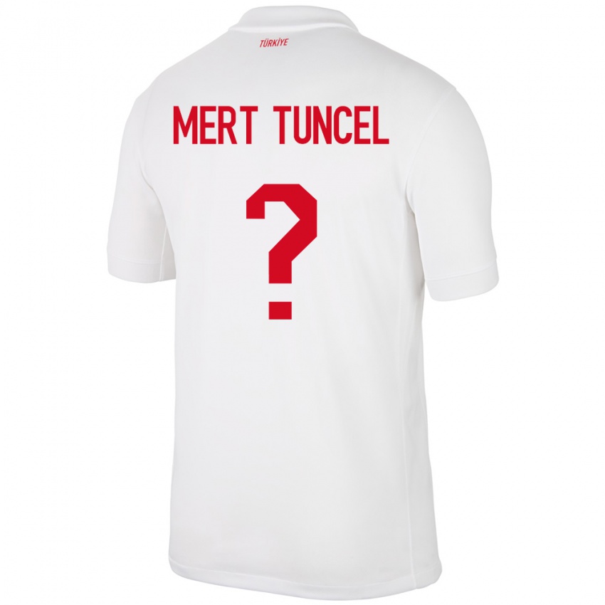 Kinder Türkei Hasan Mert Tuncel #0 Weiß Heimtrikot Trikot 24-26 T-Shirt