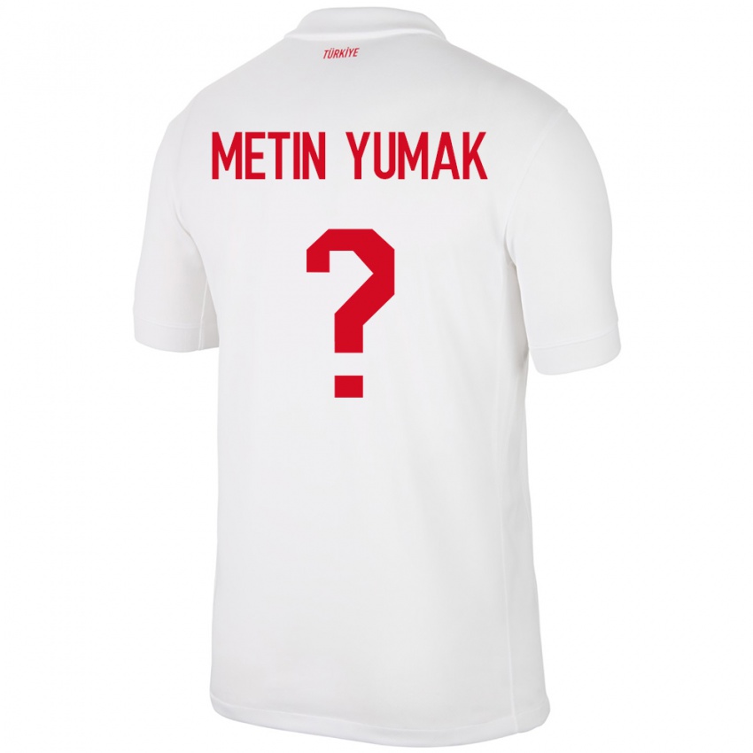 Kinder Türkei Yiğit Metin Yumak #0 Weiß Heimtrikot Trikot 24-26 T-Shirt