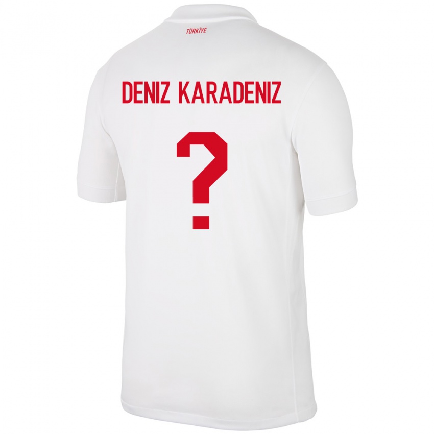 Kinder Türkei Mustafa Deniz Karadeniz #0 Weiß Heimtrikot Trikot 24-26 T-Shirt