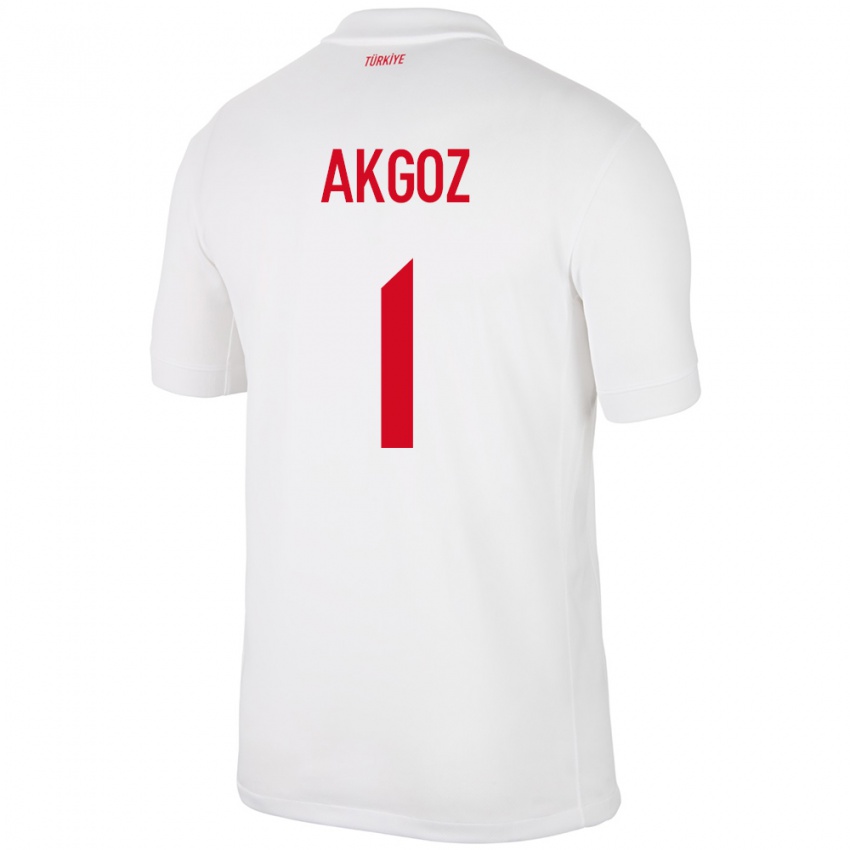 Kinder Türkei Selda Akgöz #1 Weiß Heimtrikot Trikot 24-26 T-Shirt