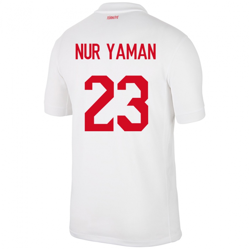 Kinder Türkei Gamze Nur Yaman #23 Weiß Heimtrikot Trikot 24-26 T-Shirt