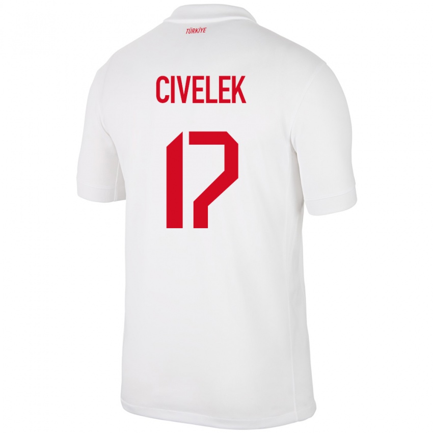 Kinder Türkei İlayda Civelek #17 Weiß Heimtrikot Trikot 24-26 T-Shirt