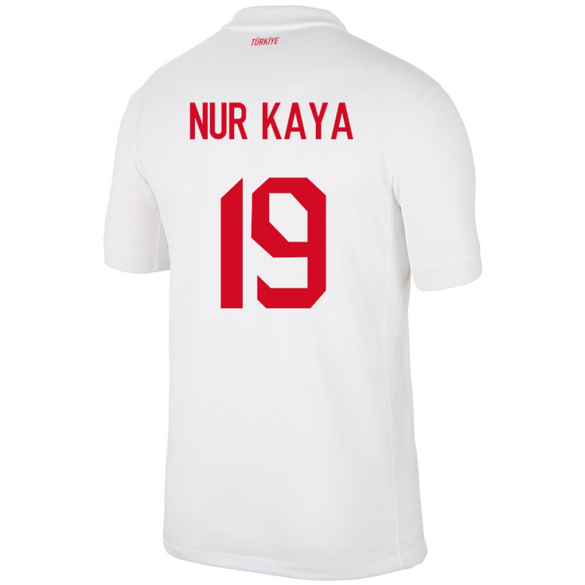 Kinder Türkei Cansu Nur Kaya #19 Weiß Heimtrikot Trikot 24-26 T-Shirt