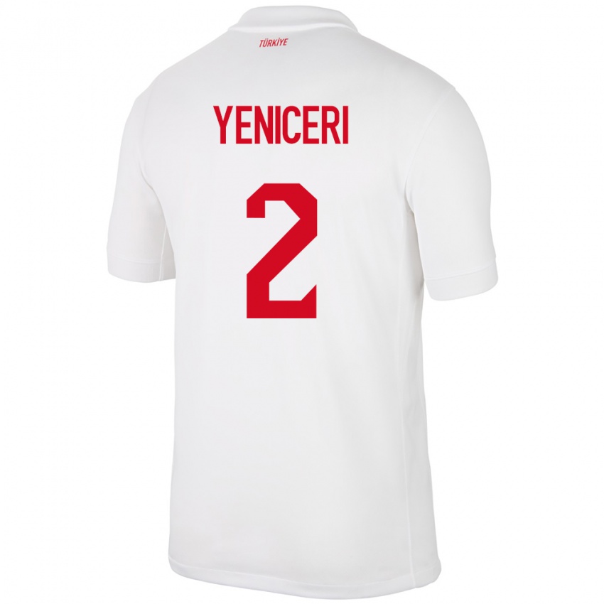 Kinder Türkei Berna Yeniçeri #2 Weiß Heimtrikot Trikot 24-26 T-Shirt