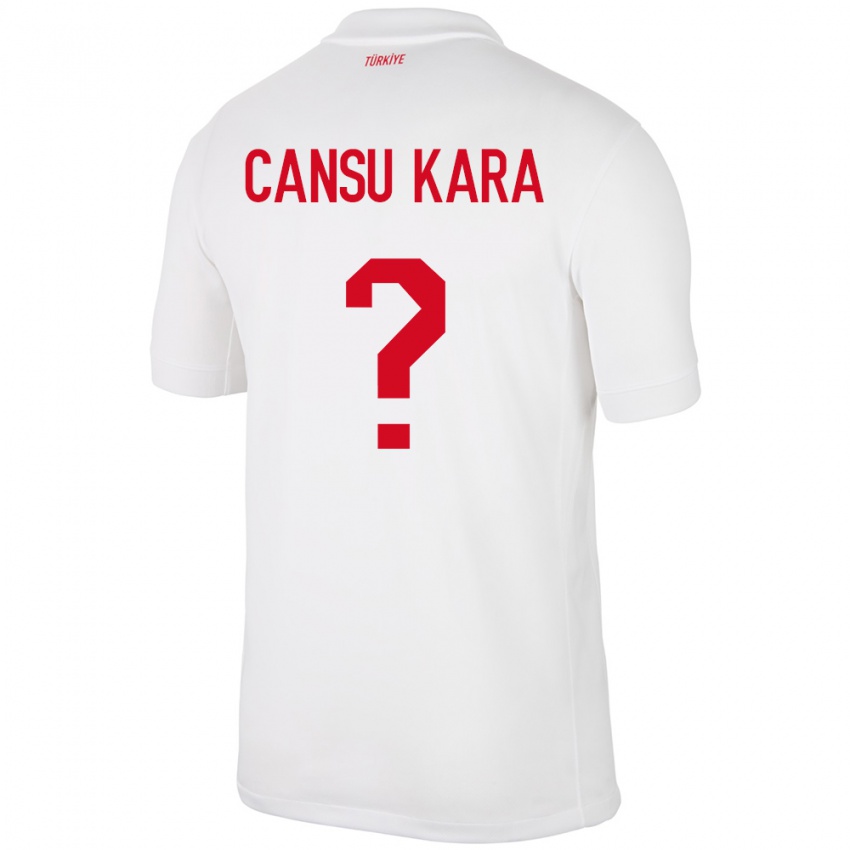 Kinder Türkei İlayda Cansu Kara #0 Weiß Heimtrikot Trikot 24-26 T-Shirt