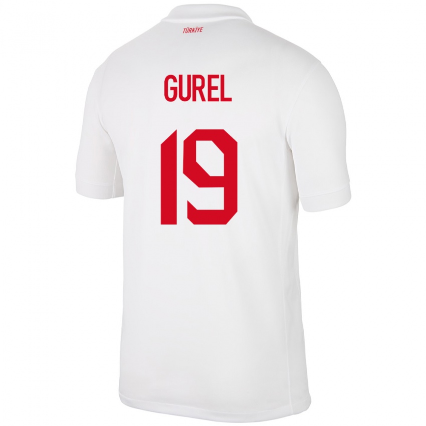 Kinder Türkei Cansu Gürel #19 Weiß Heimtrikot Trikot 24-26 T-Shirt