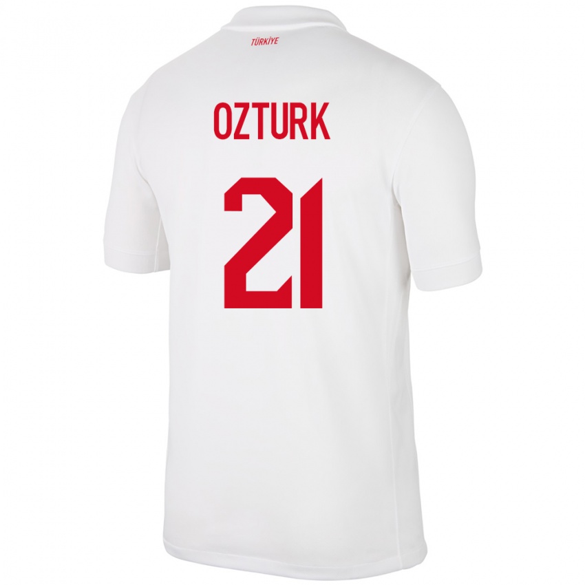 Kinder Türkei Melike Öztürk #21 Weiß Heimtrikot Trikot 24-26 T-Shirt