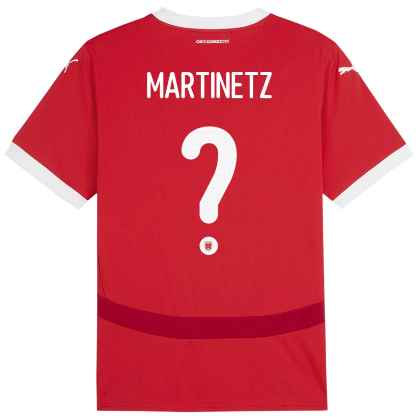 Kinder Österreich Gregor Martinetz #0 Rot Heimtrikot Trikot 24-26 T-Shirt