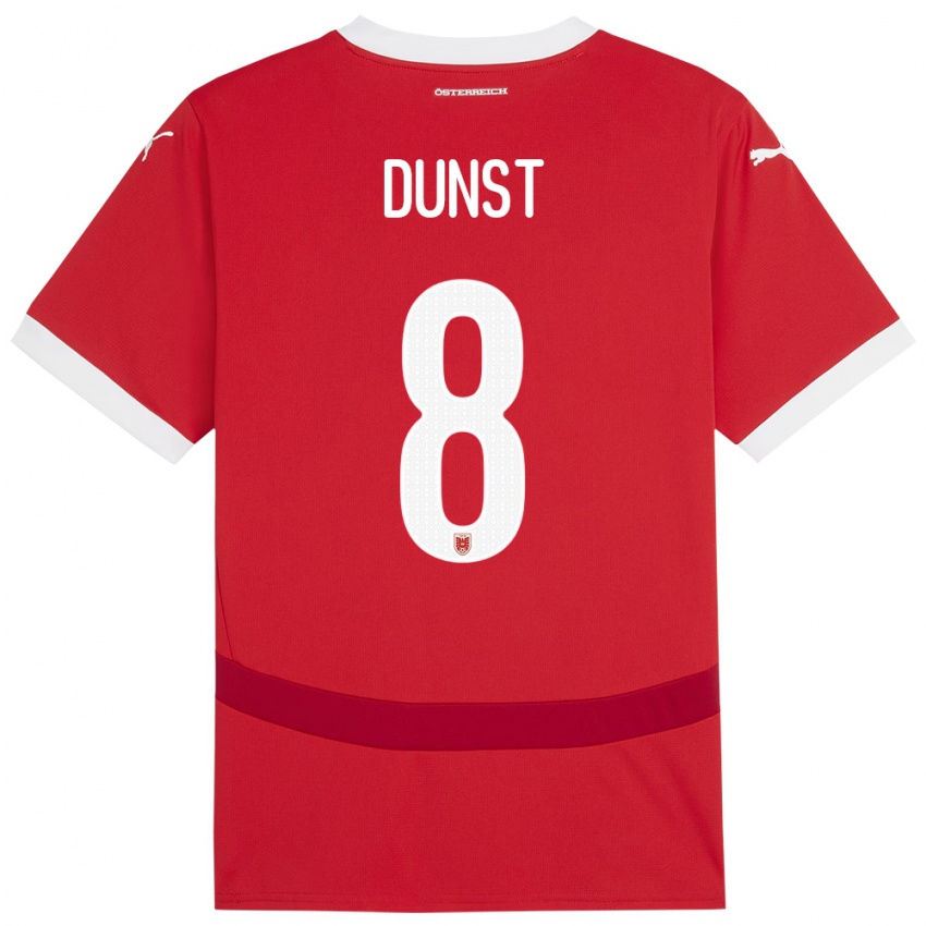 Kinder Österreich Barbara Dunst #8 Rot Heimtrikot Trikot 24-26 T-Shirt