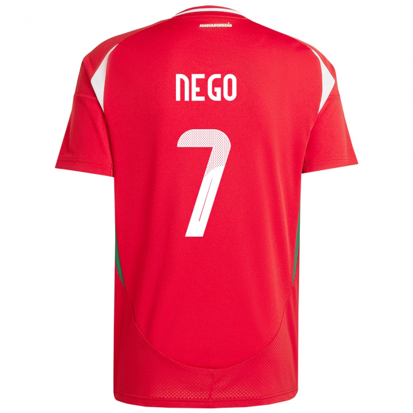 Kinder Ungarn Loïc Nego #7 Rot Heimtrikot Trikot 24-26 T-Shirt