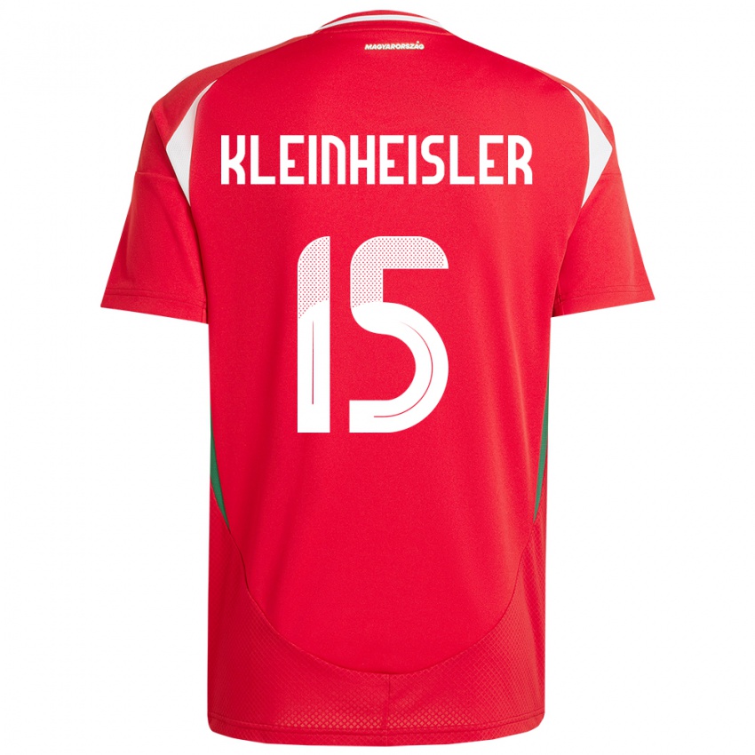 Kinder Ungarn László Kleinheisler #15 Rot Heimtrikot Trikot 24-26 T-Shirt
