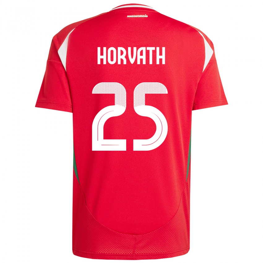 Kinder Ungarn Krisztofer Horváth #25 Rot Heimtrikot Trikot 24-26 T-Shirt