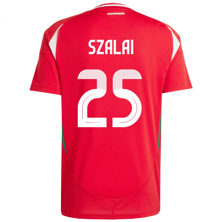 Kinder Ungarn Gábor Szalai #25 Rot Heimtrikot Trikot 24-26 T-Shirt