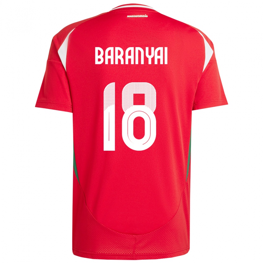 Kinder Ungarn Nimród Baranyai #18 Rot Heimtrikot Trikot 24-26 T-Shirt