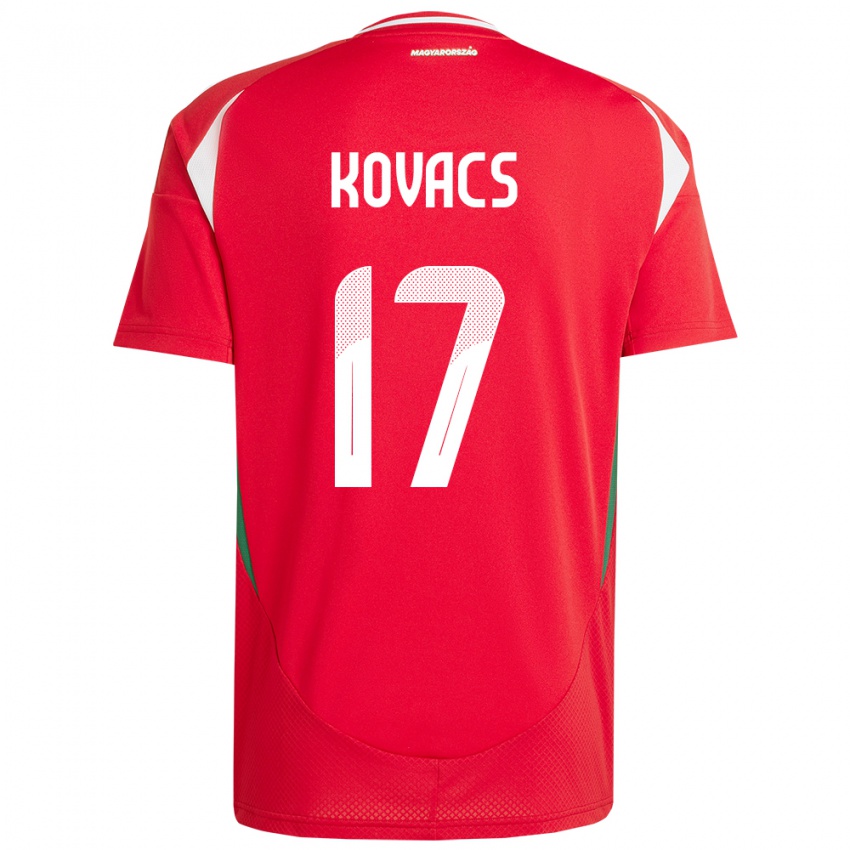 Kinder Ungarn Mátyás Kovács #17 Rot Heimtrikot Trikot 24-26 T-Shirt