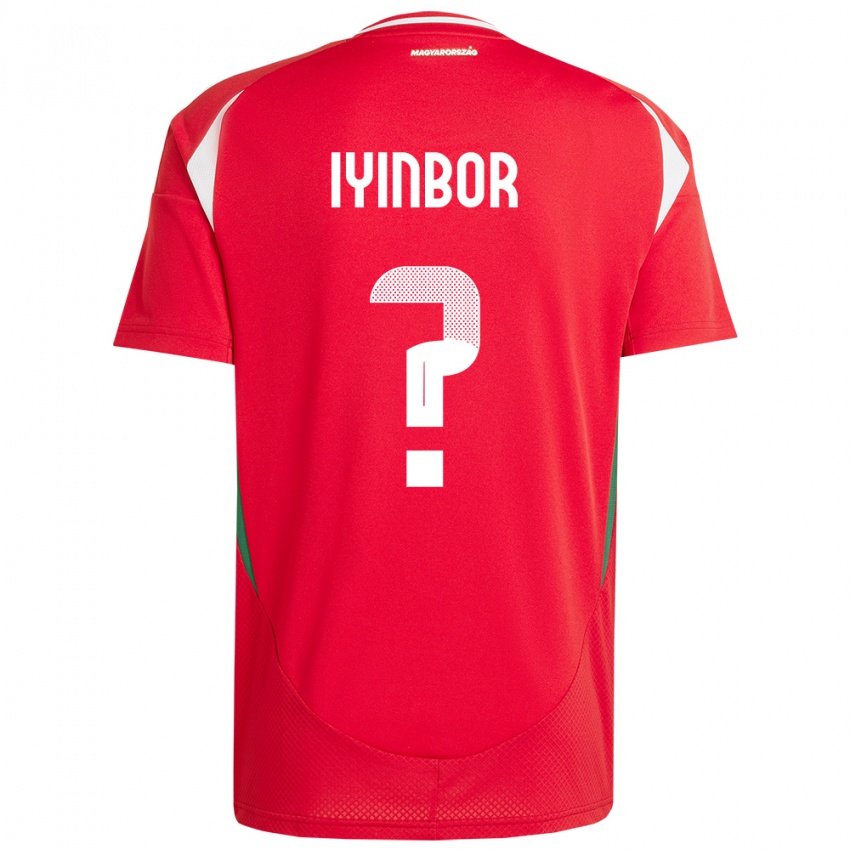 Kinder Ungarn Patrick Iyinbor #0 Rot Heimtrikot Trikot 24-26 T-Shirt