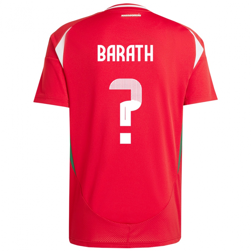 Kinder Ungarn Péter Baráth #0 Rot Heimtrikot Trikot 24-26 T-Shirt